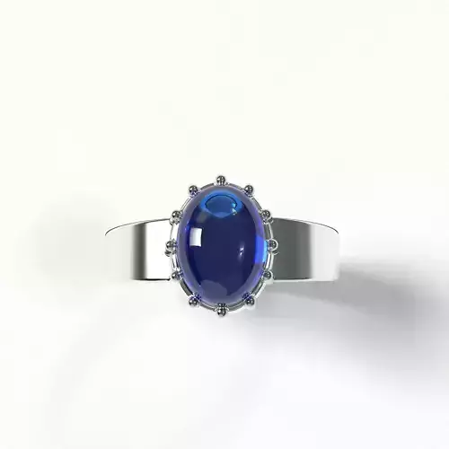 6 Chakra Ajna Agya Forehead Third Eye Chakra Cabochon RING