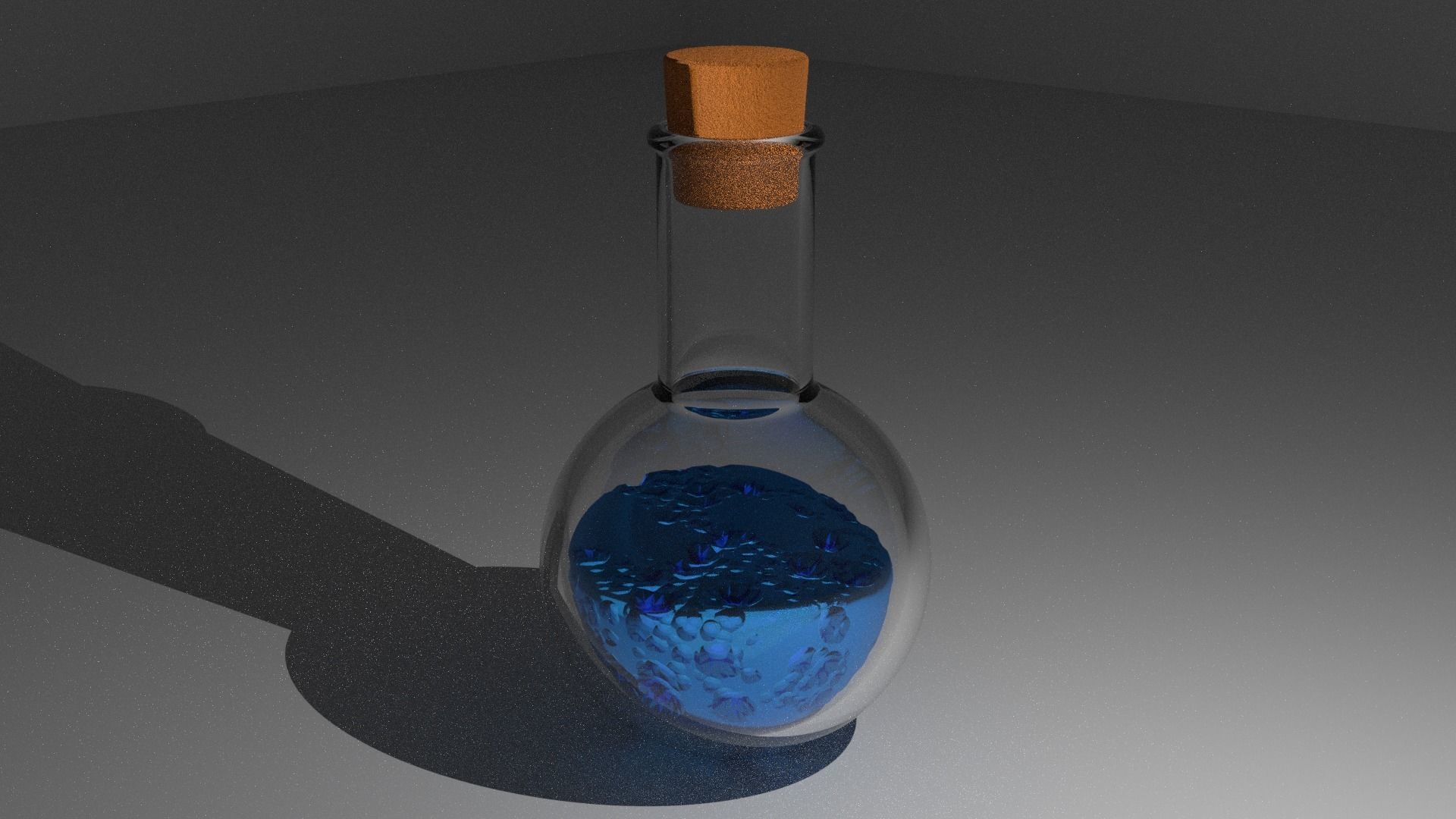 potion glass Low-poly 3D model_1