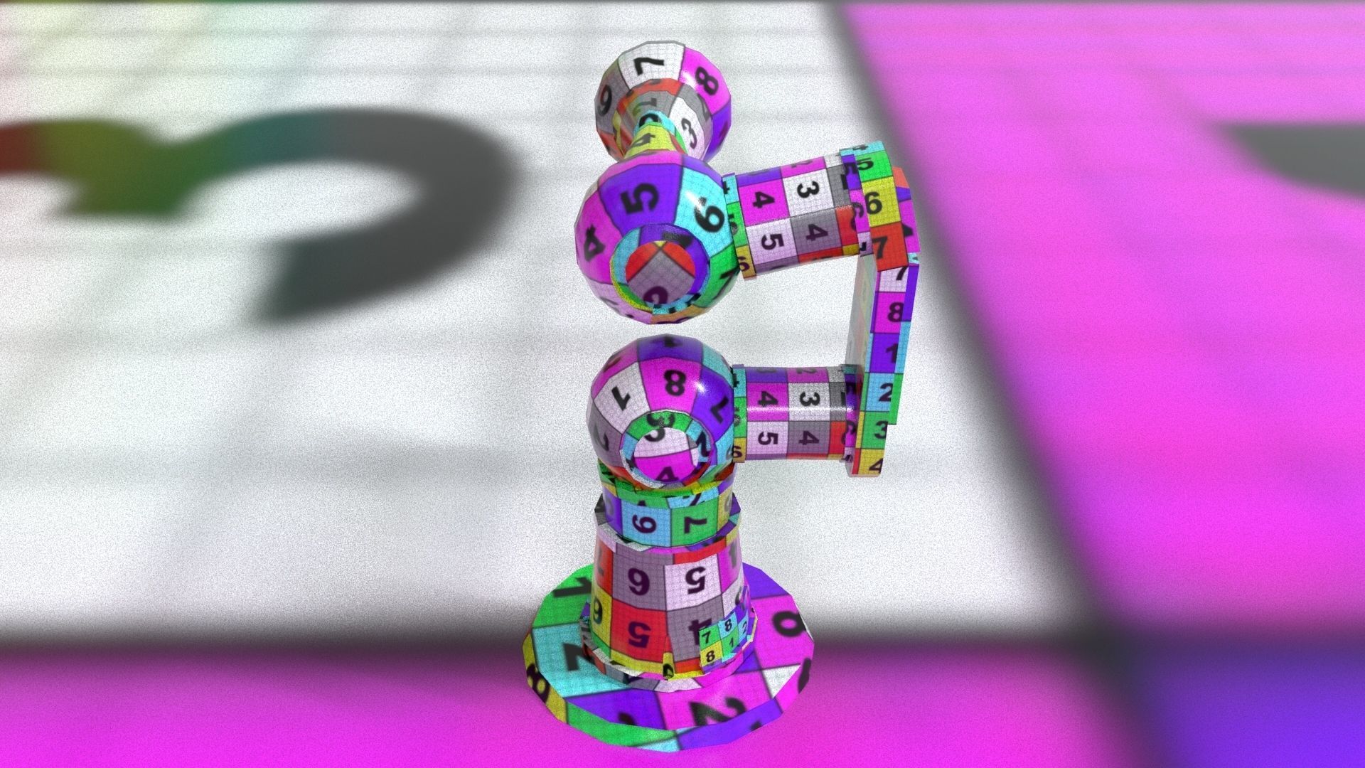 laos Mechanical arm robot Low-poly 3D model_14