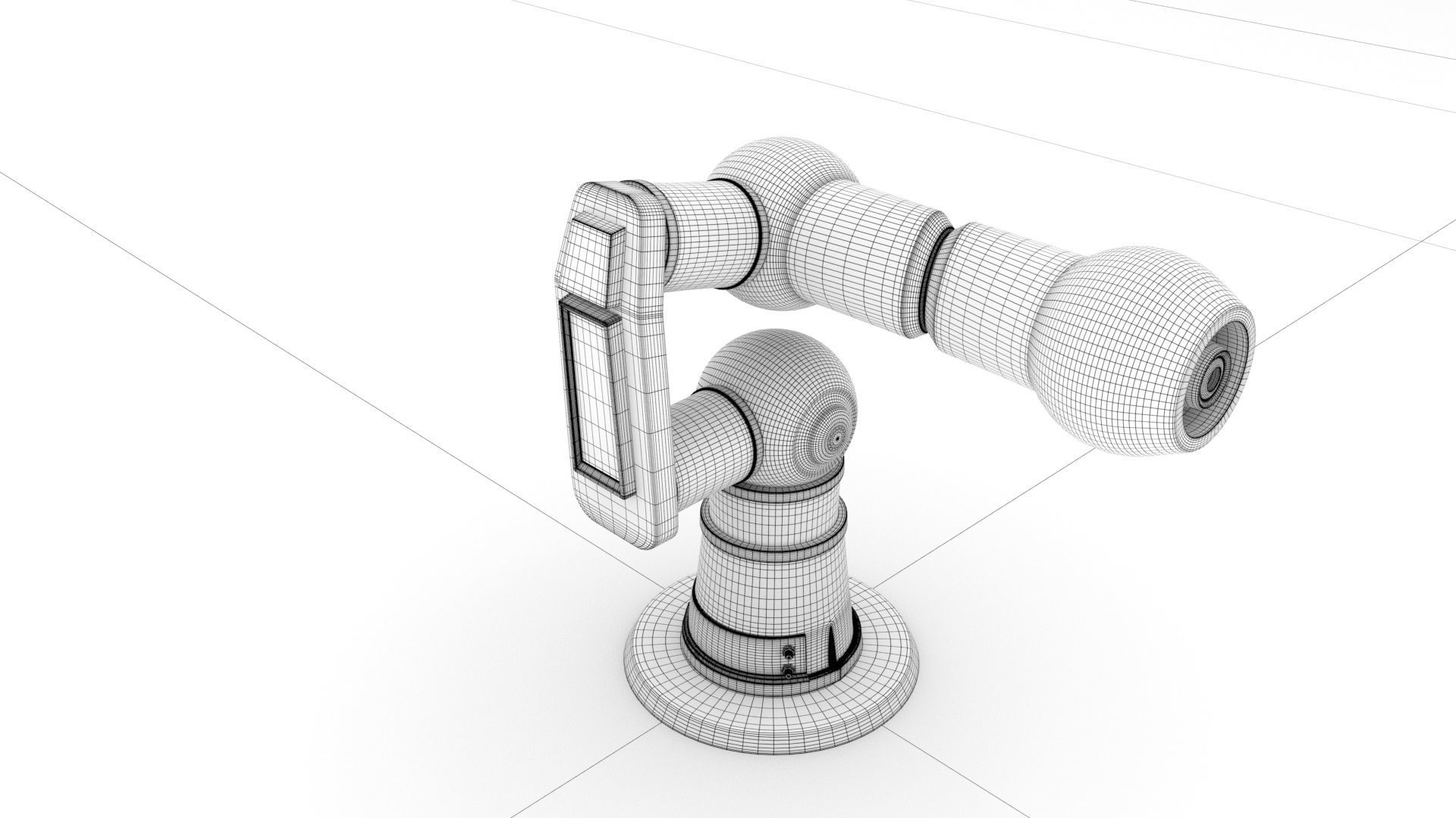 laos Mechanical arm robot Low-poly 3D model_7