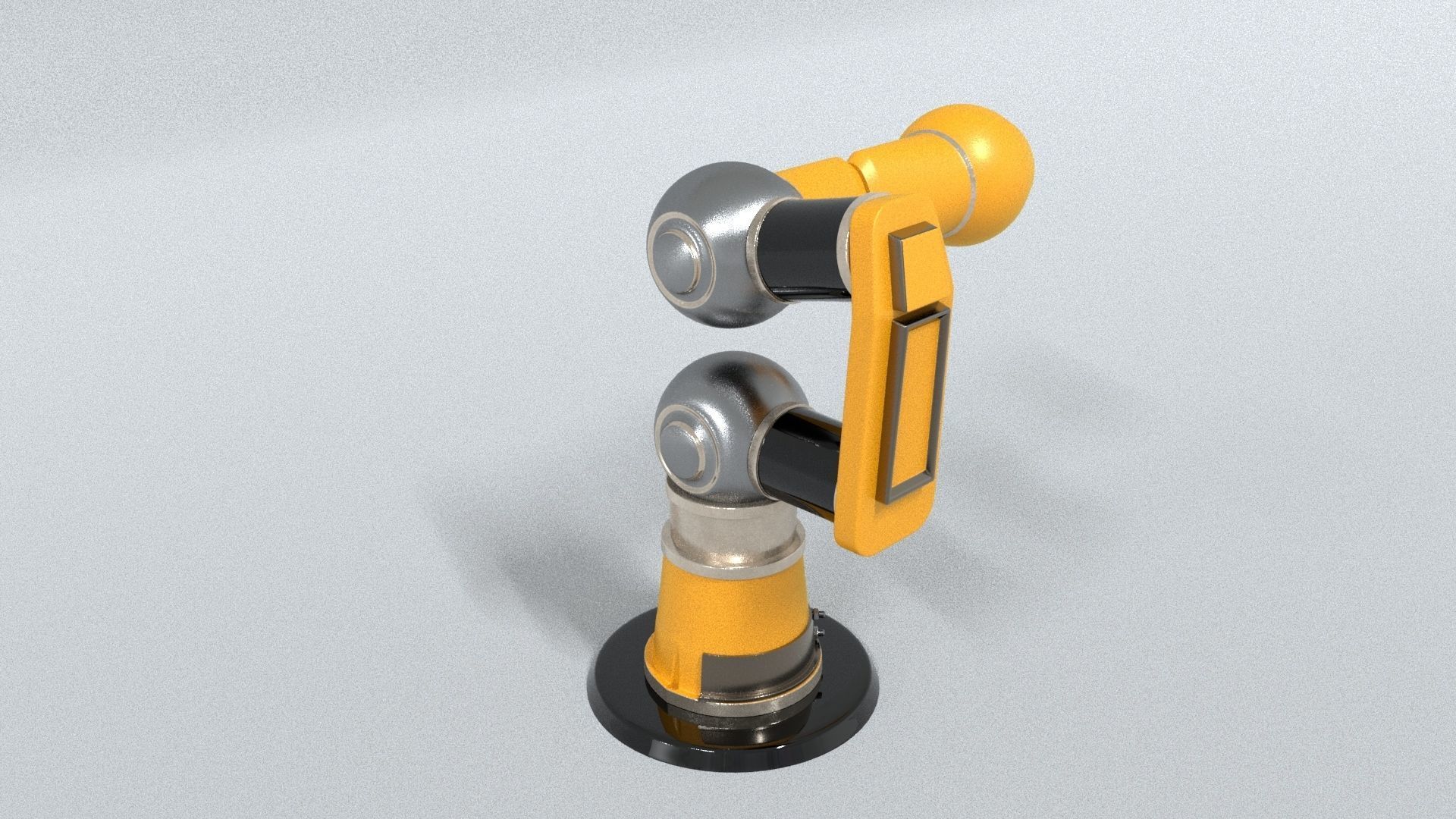 laos Mechanical arm robot Low-poly 3D model_1