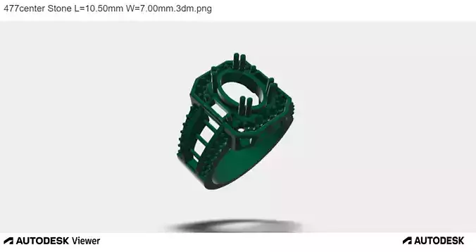Men Ring With Oval Center Stone 3D print model