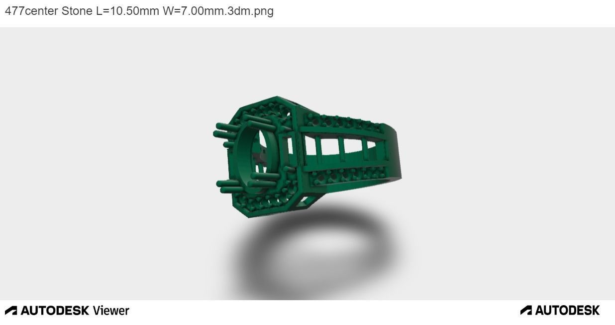 Men Ring With Oval Center Stone 3D print model_1