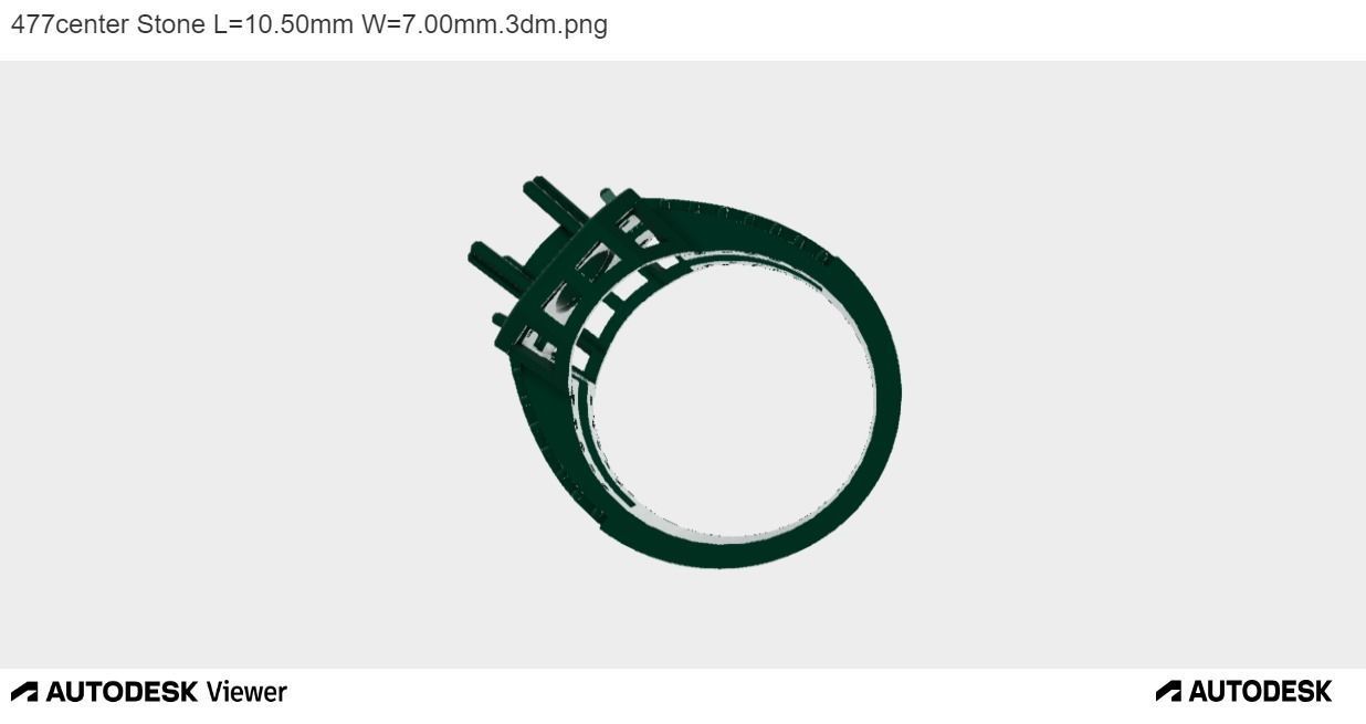 Men Ring With Oval Center Stone 3D print model_2