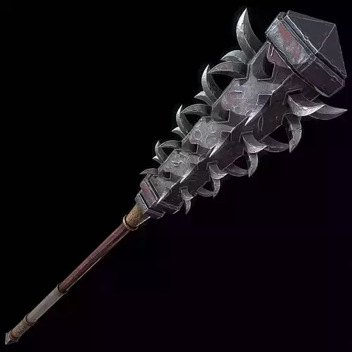 Wolfs Fang Mace Low-poly 3D model