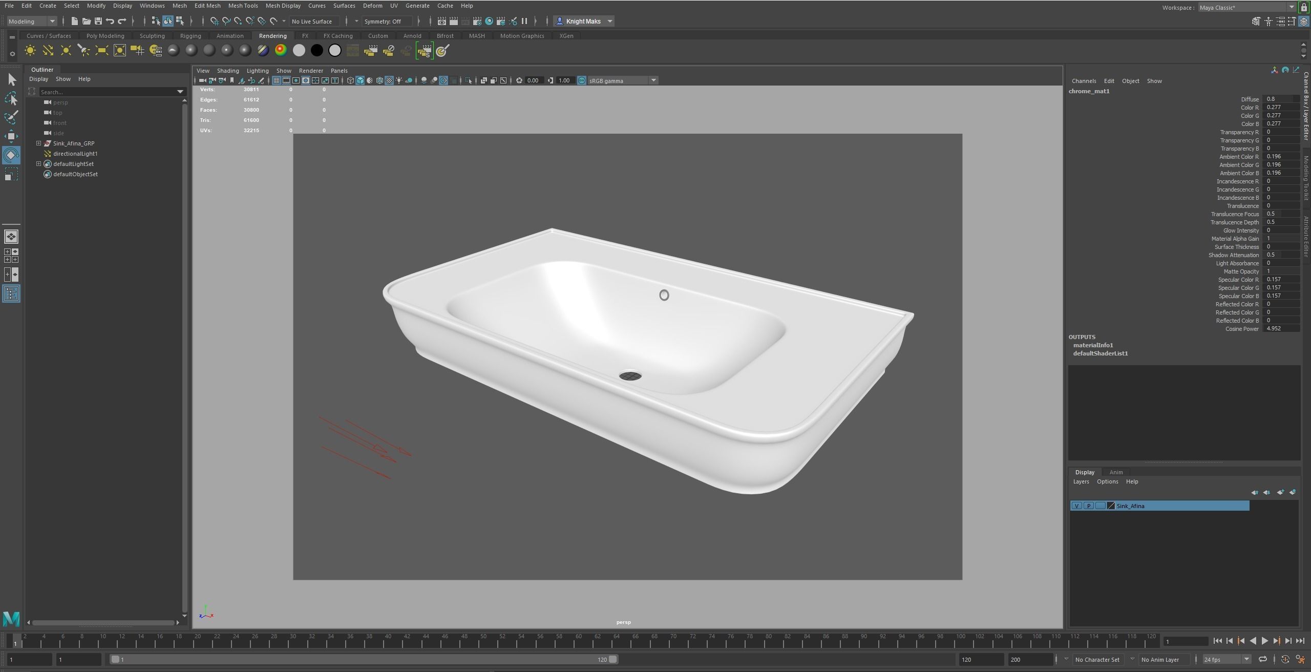Devit Afina Sink Low-poly 3D model_27