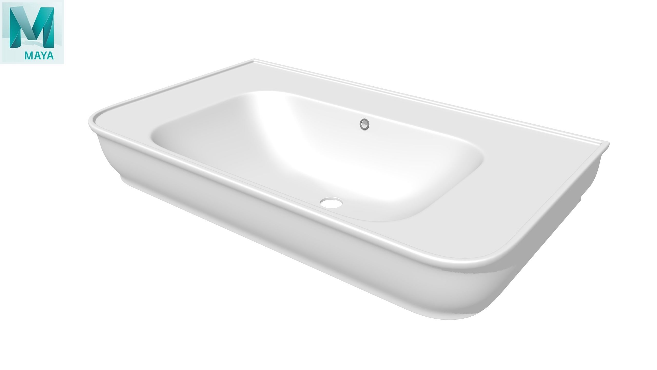 Devit Afina Sink Low-poly 3D model_26