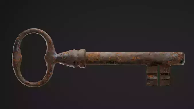 Rusted Old Key 3D Model