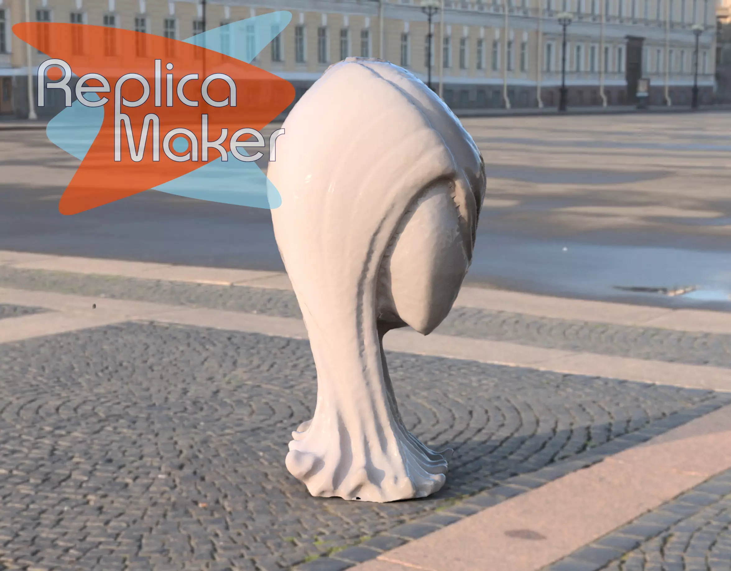 3D contemporary model of a sculpture called The Look 3D print model