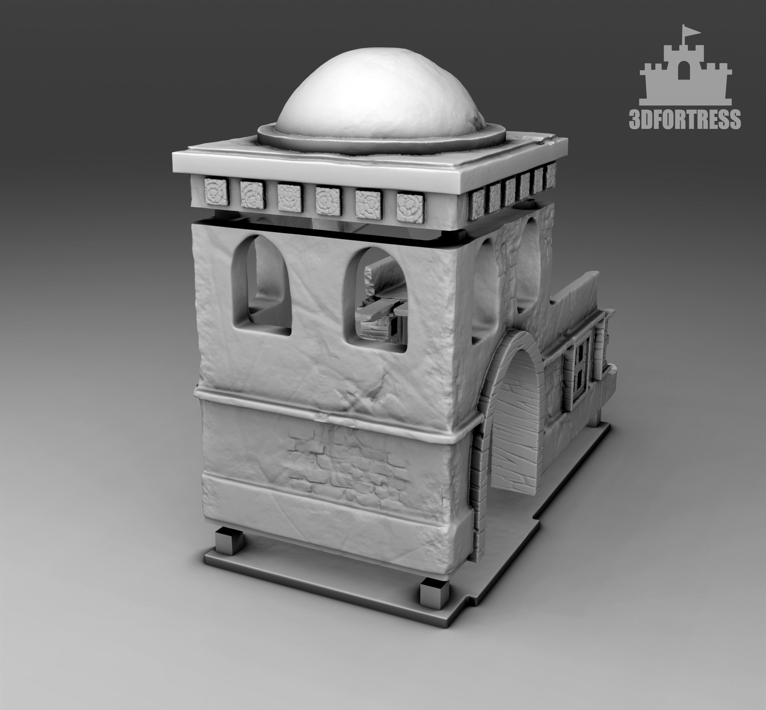 Damaged building 1 3D print model_2