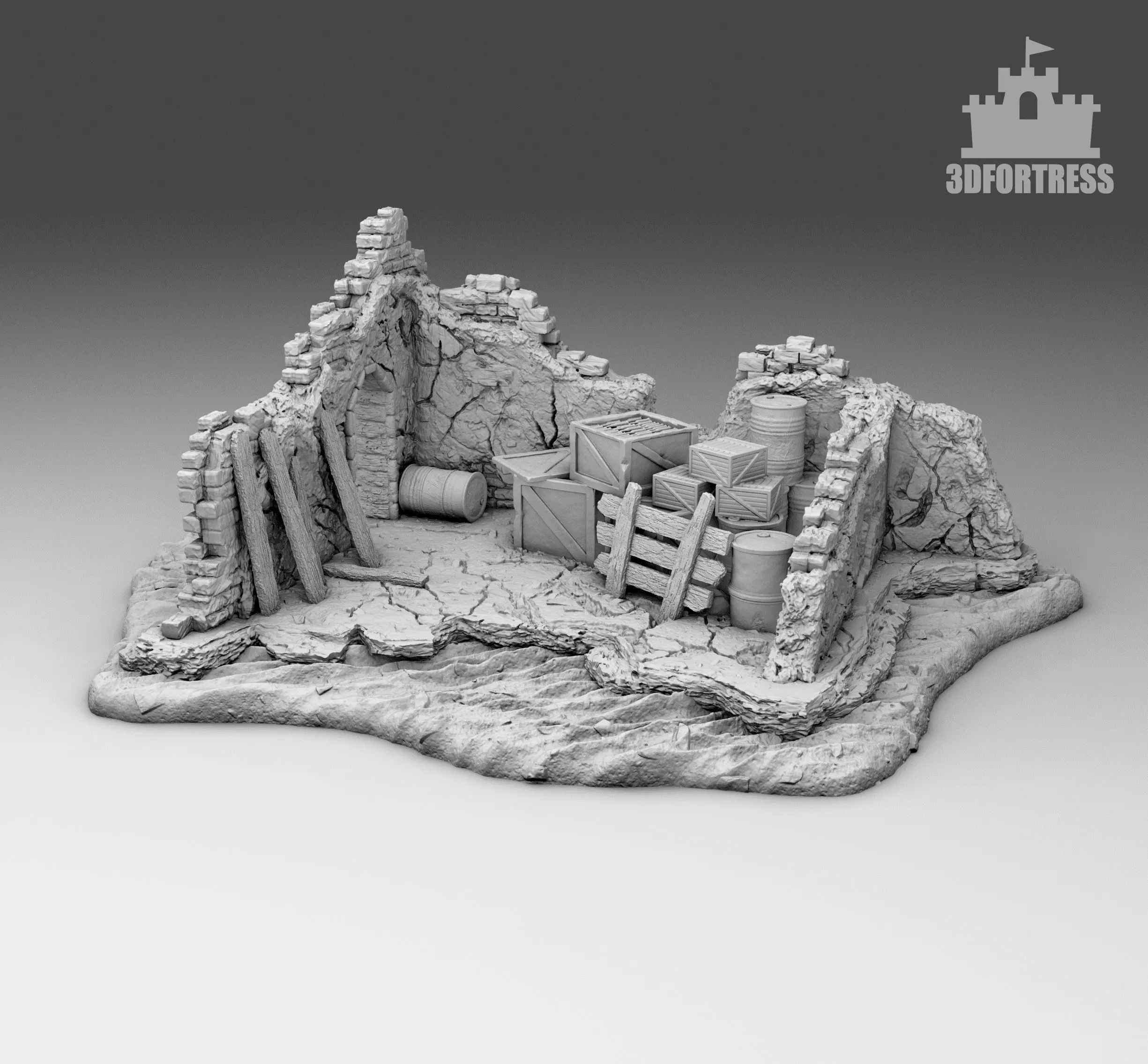 Ammunition depot 3D print model_0