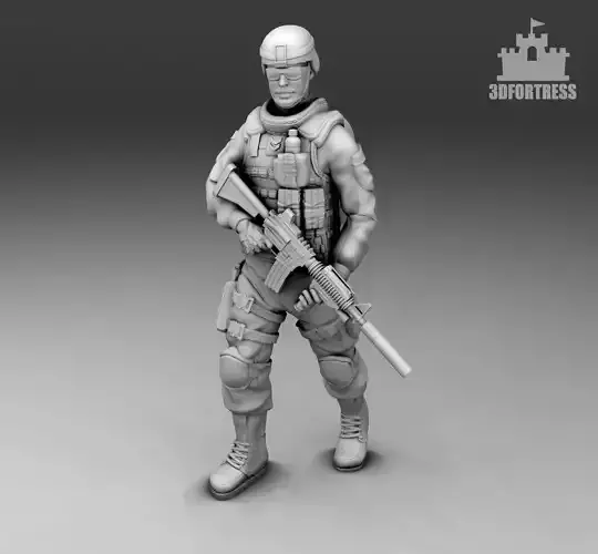 American soldier 3D print model