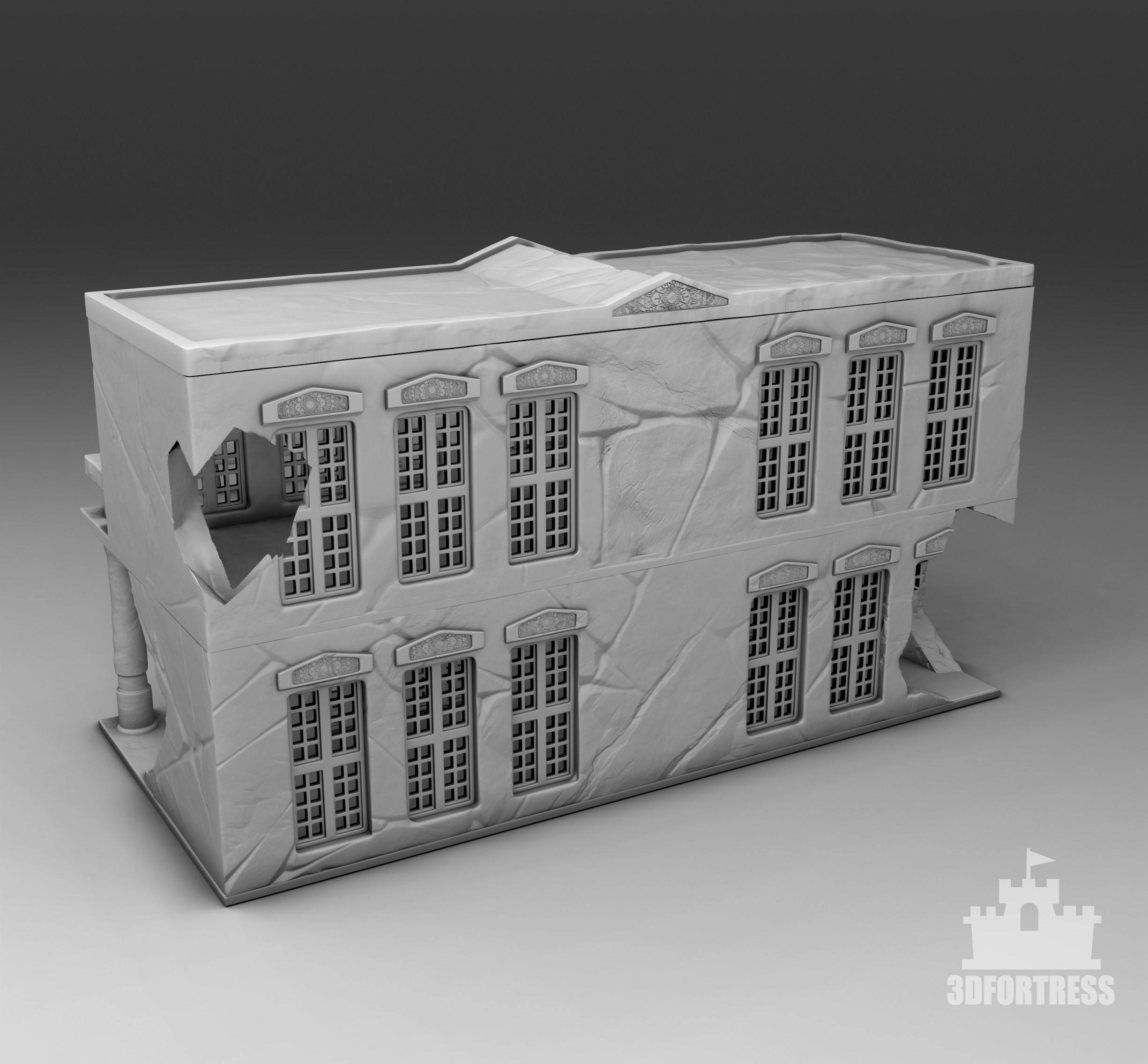 Administrative building 3D print model_2