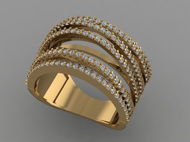 Gold ring 3D print model
