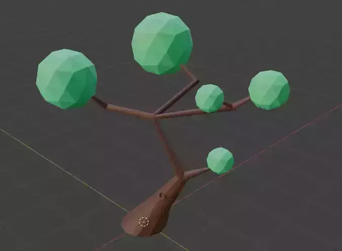 lowpoly cute tree