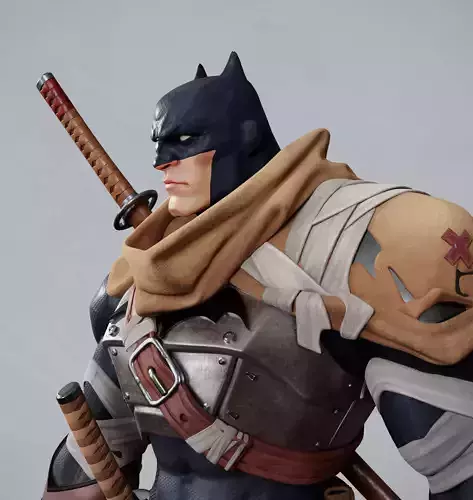 Batman Samurai Low-poly 3D model