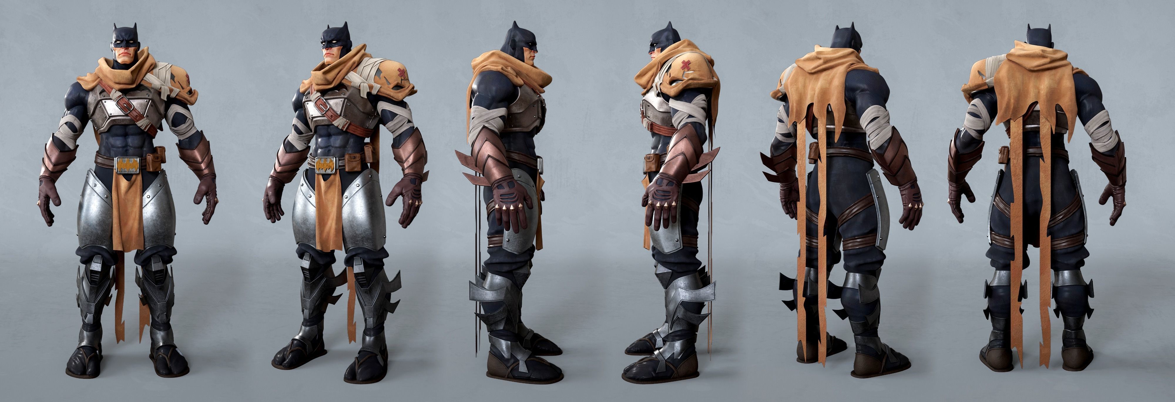 Batman Samurai Low-poly 3D model_2
