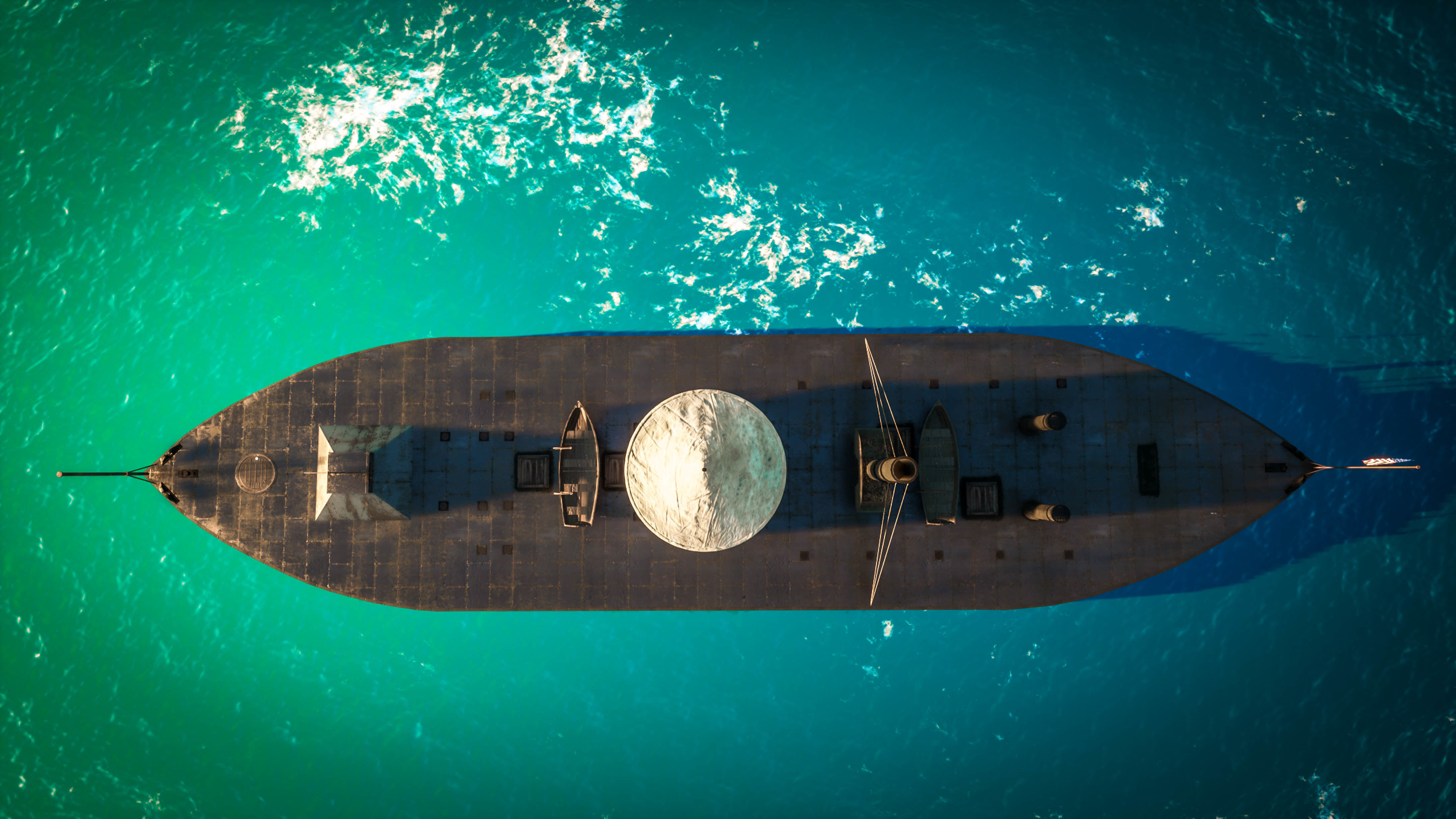 USS Monitor - Turreted Ironclad Warship 3D model_13