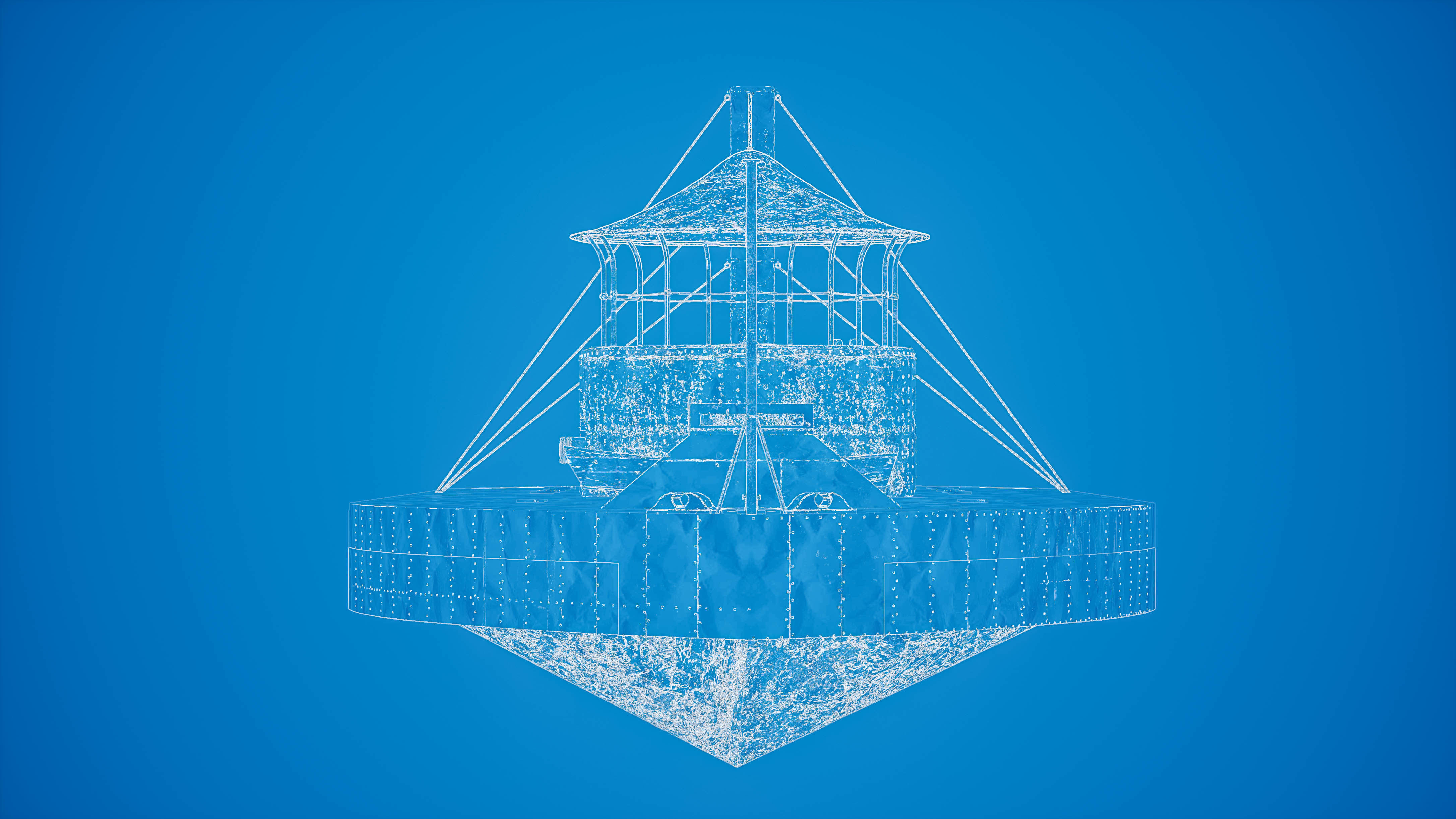 USS Monitor - Turreted Ironclad Warship 3D model_19