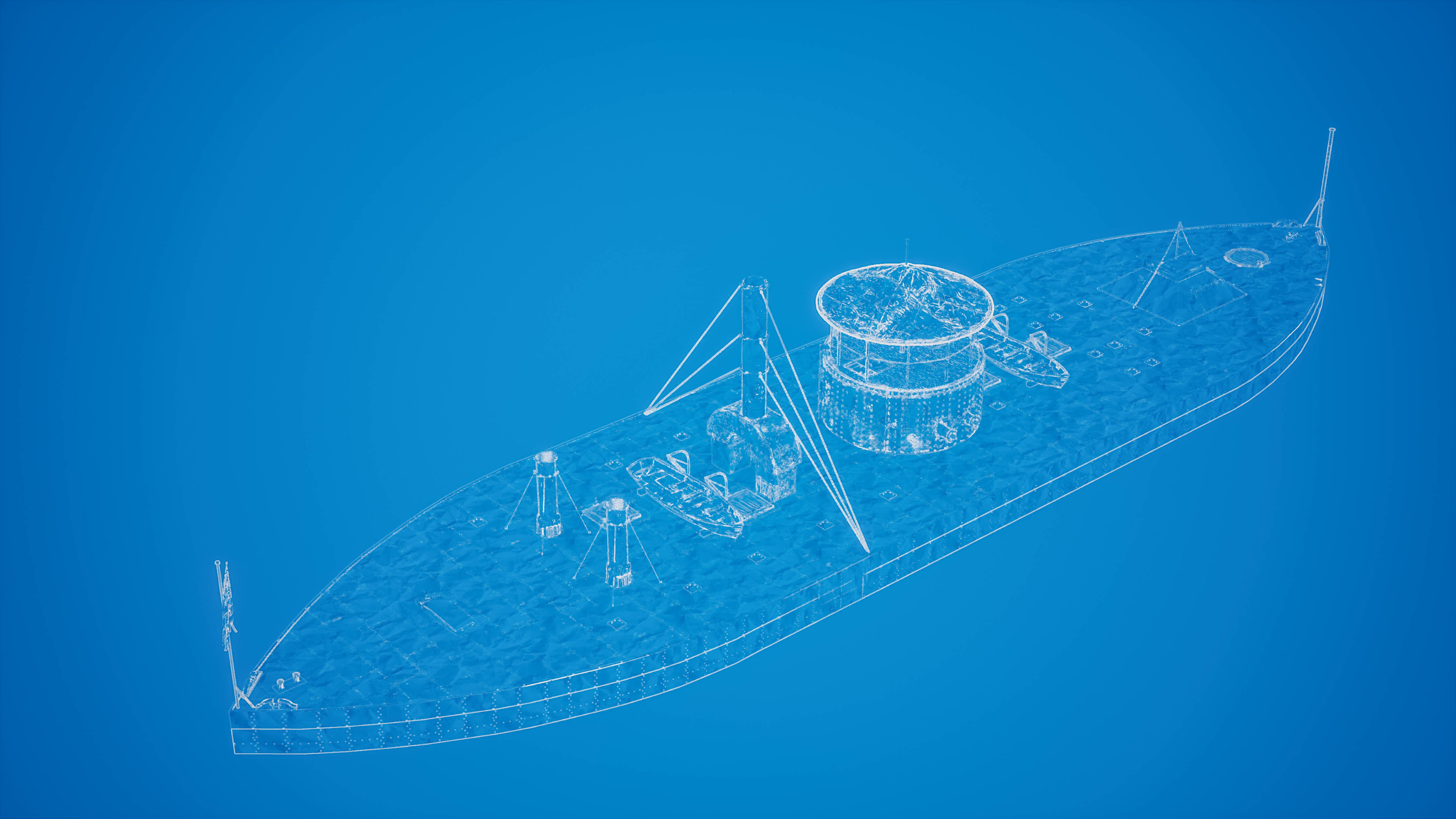 USS Monitor - Turreted Ironclad Warship 3D model_16