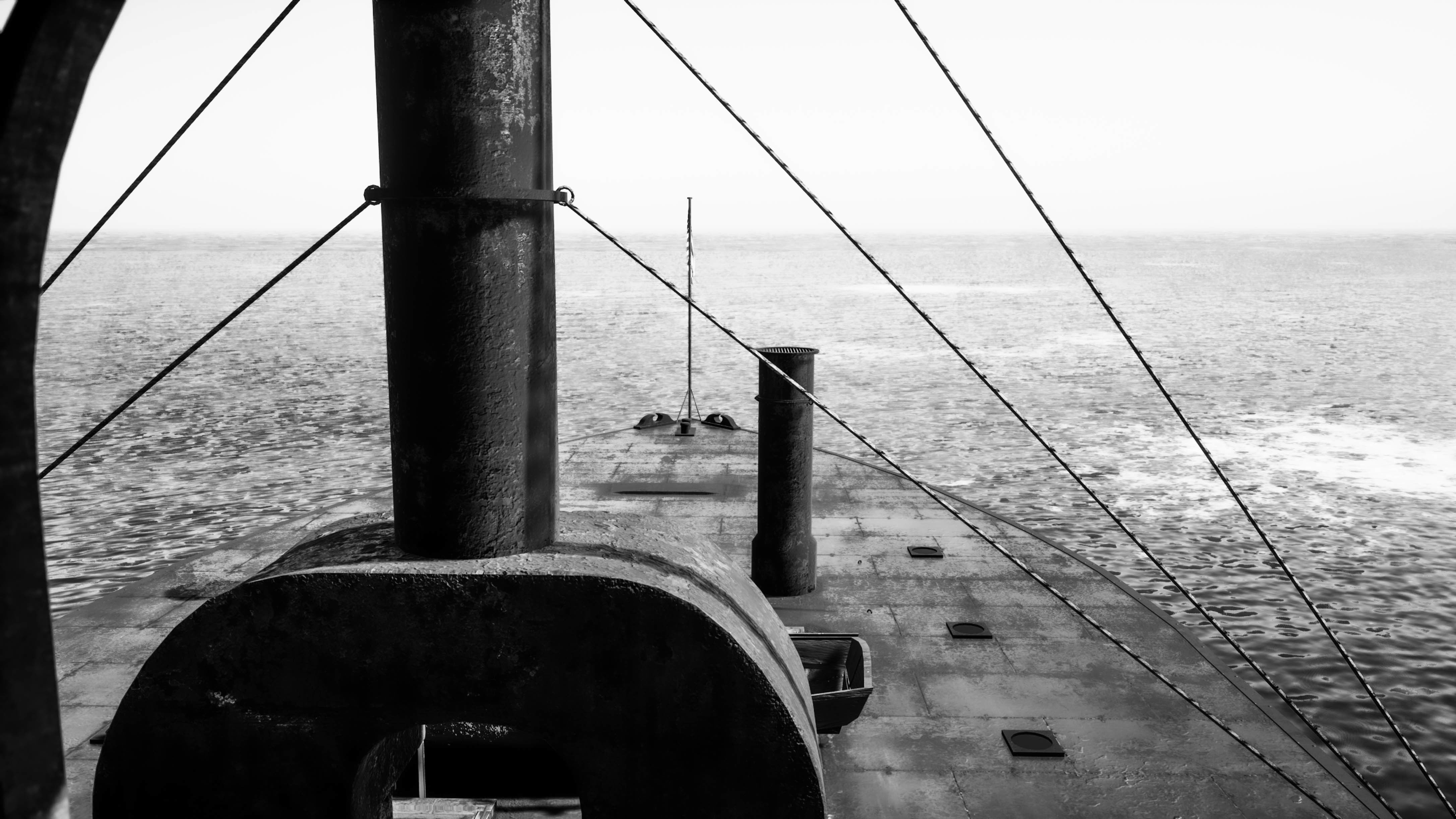 USS Monitor - Turreted Ironclad Warship 3D model_11