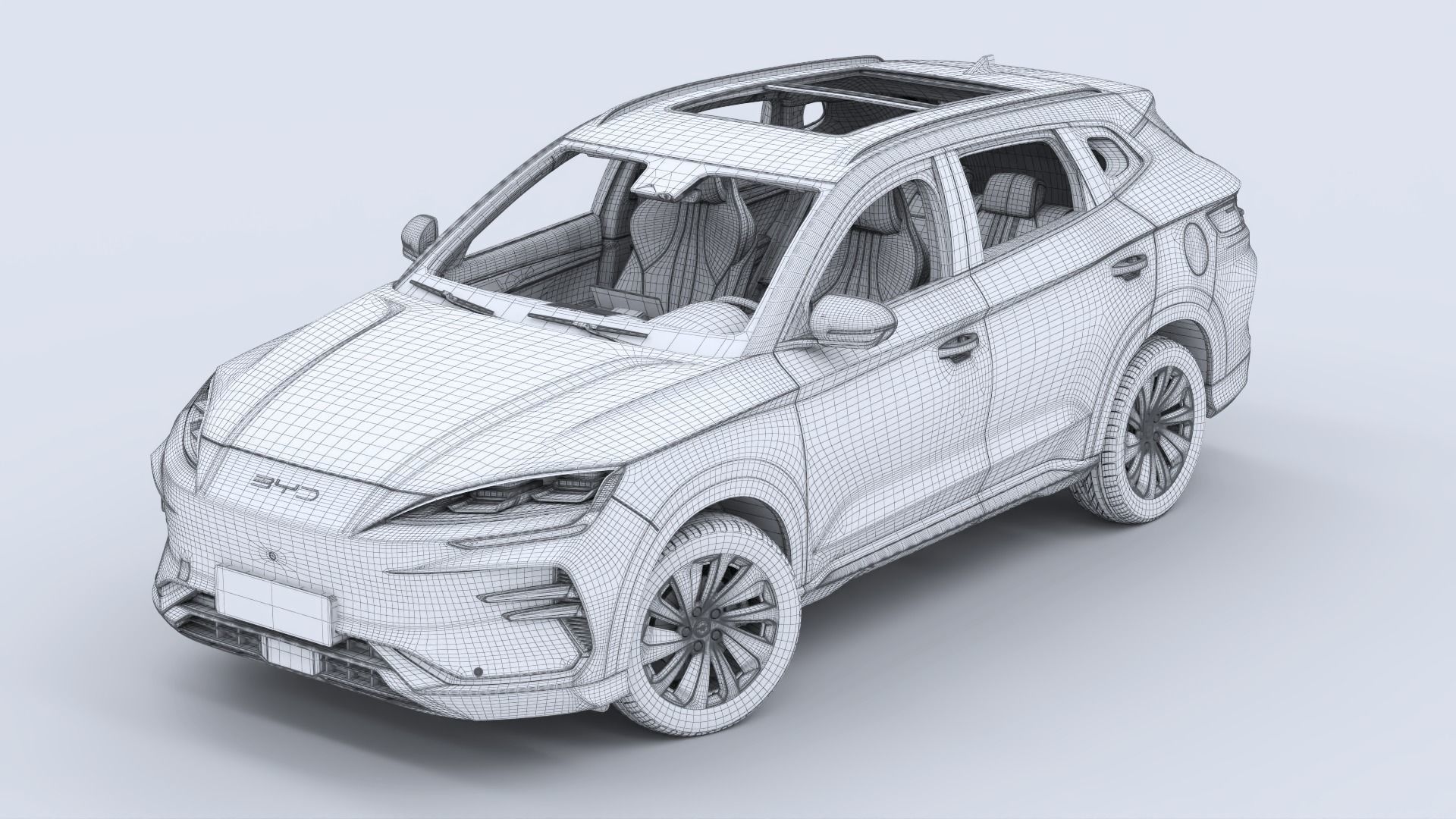 2024 BYD Seal U EV Song Plus with interior 3D model_30