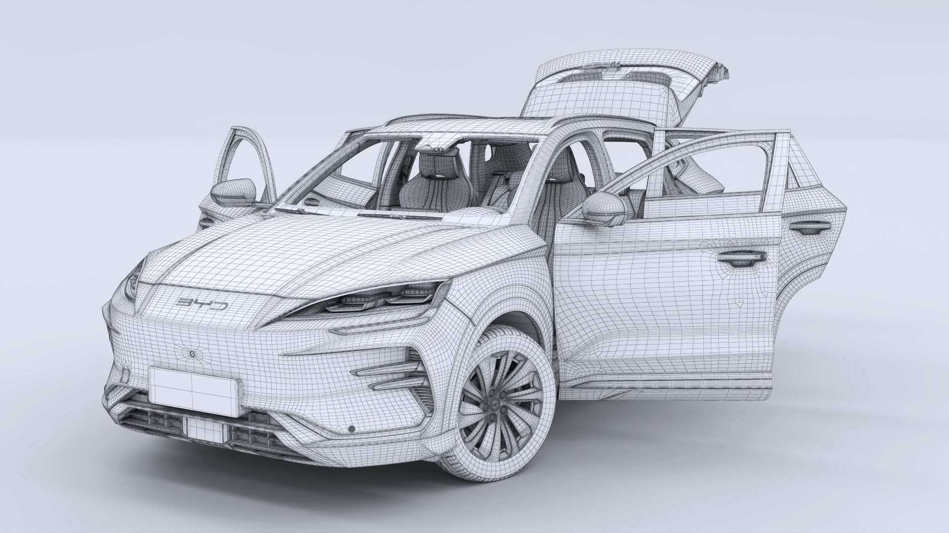 2024 BYD Seal U EV Song Plus with interior 3D model_33