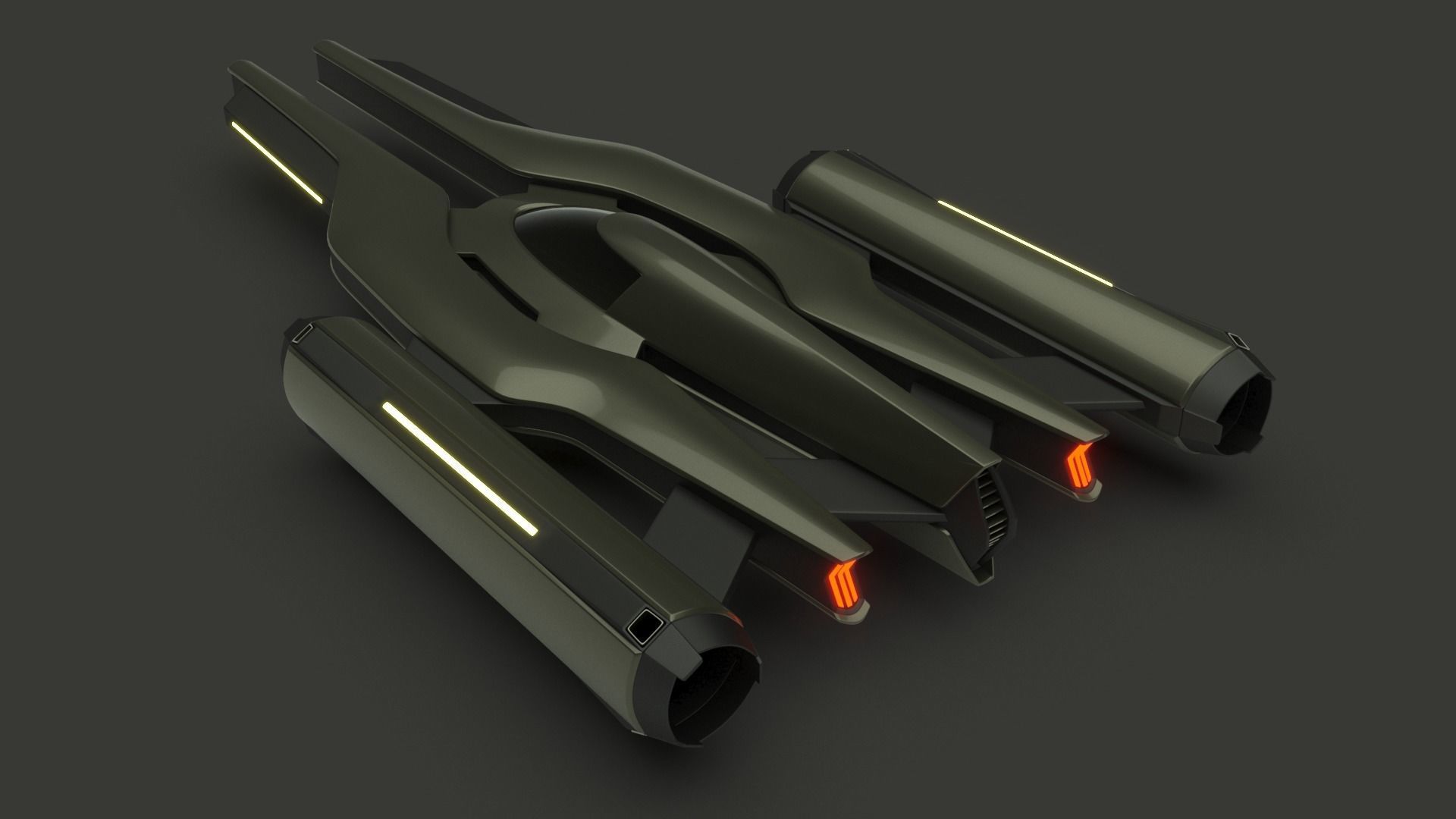 Racing Spaceship Acrux 3D model_9