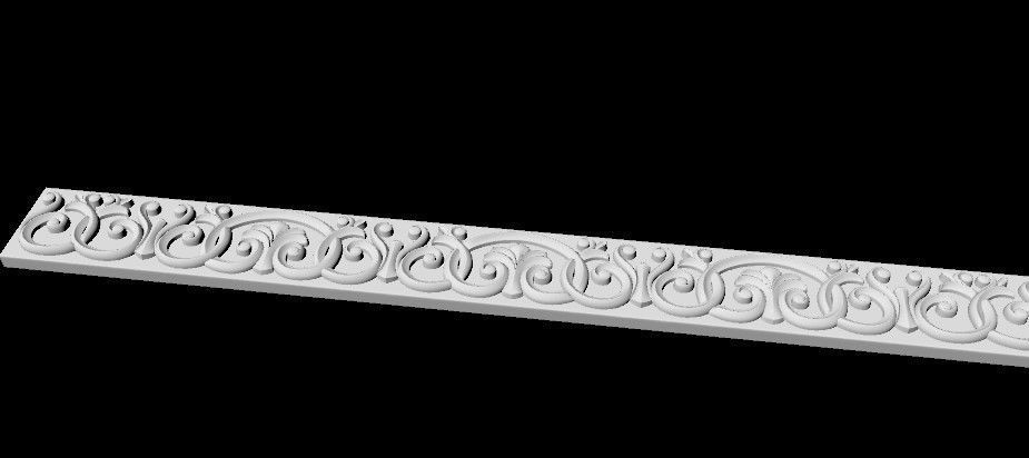 Central decor ornament for furniture 3D model_2