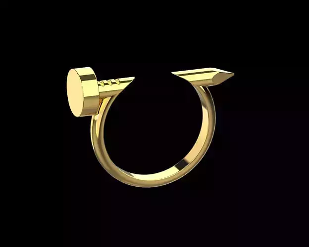 Nail Ring In The Finger 16 Size N94 3D print model