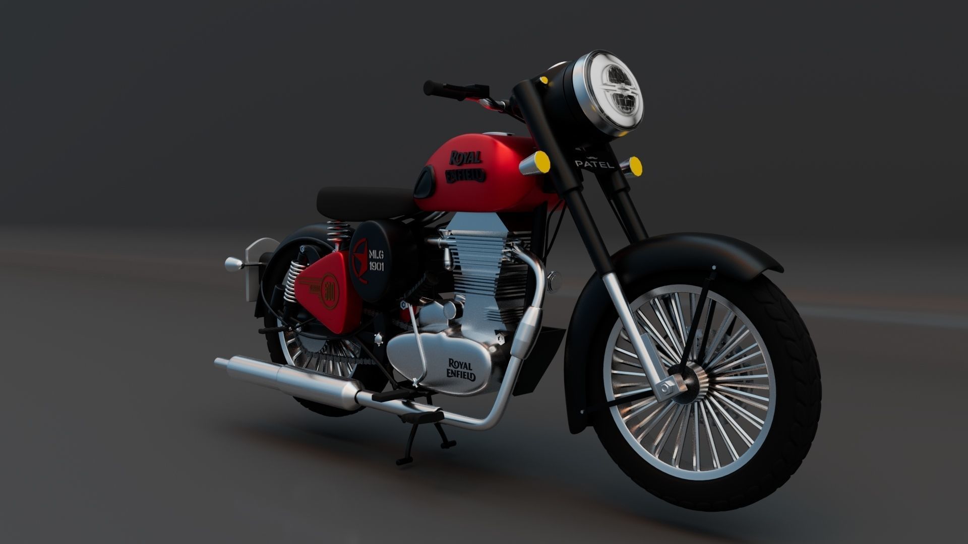 3D Royal Enfield 3D model_12