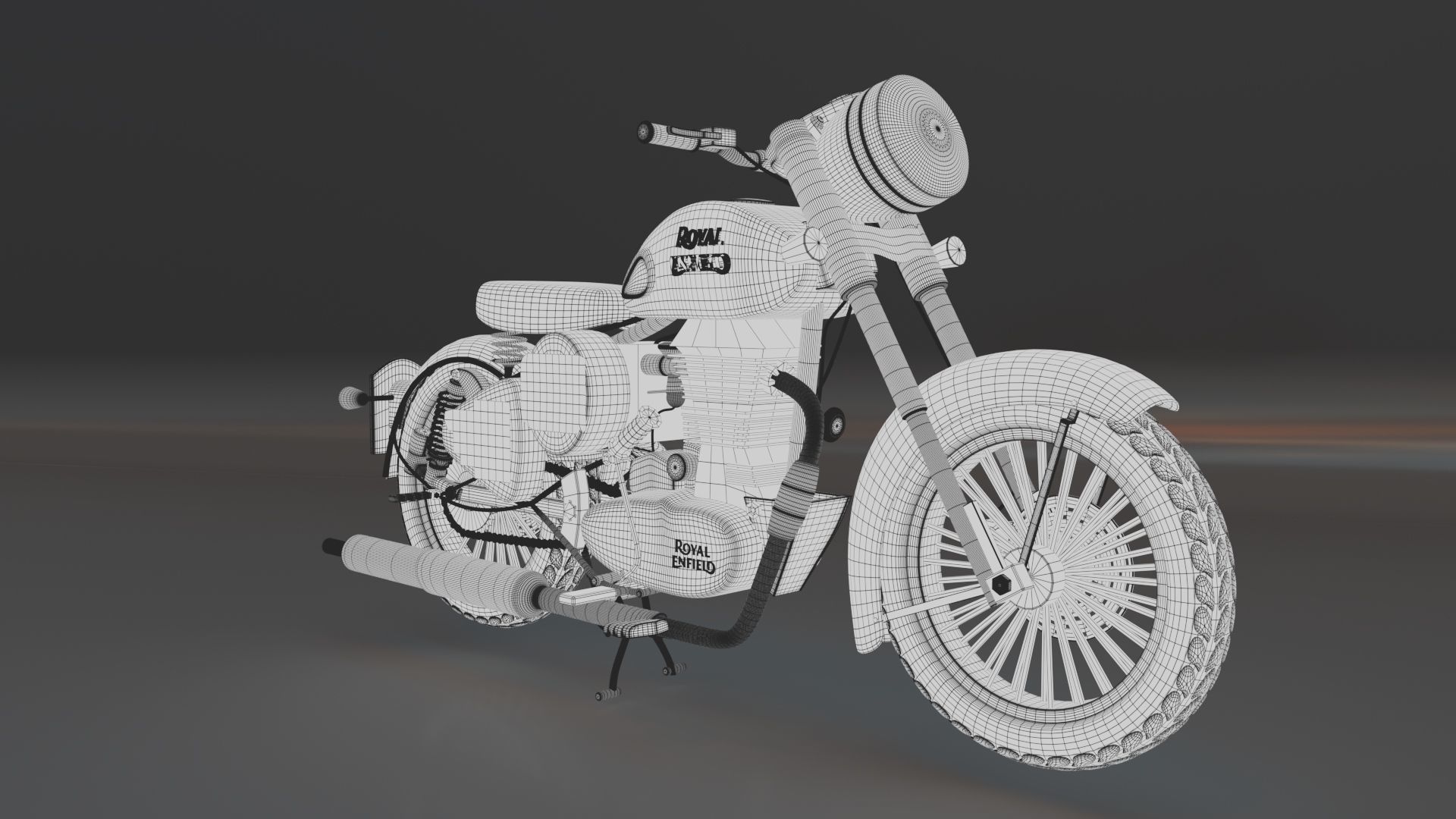 3D Royal Enfield 3D model_10