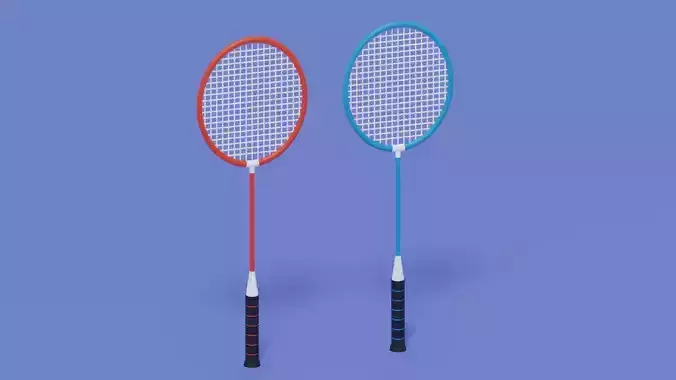Cartoon Badminton Racket