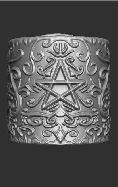 GOTHIC SKULL PEN HOLDER 3D print model_3