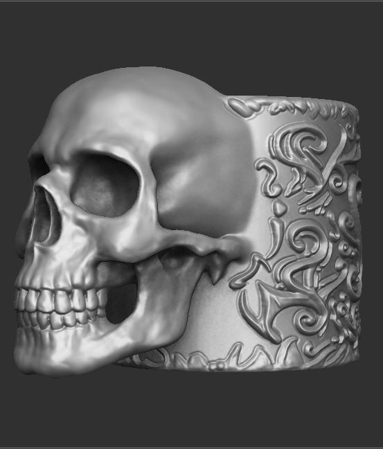 GOTHIC SKULL PEN HOLDER 3D print model_1