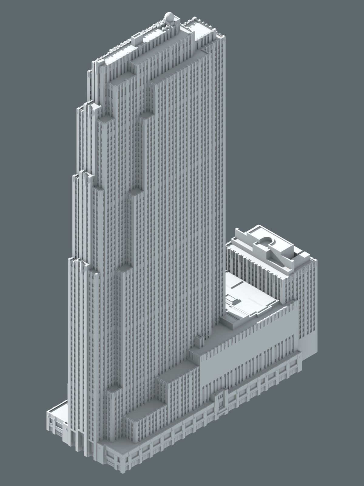 30 Rockefeller Plaza 3D print model_6