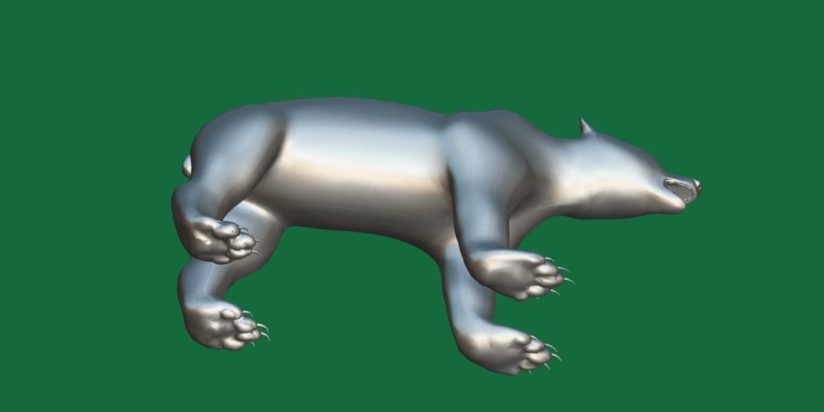 American Black Bear Low-poly 3D model_7