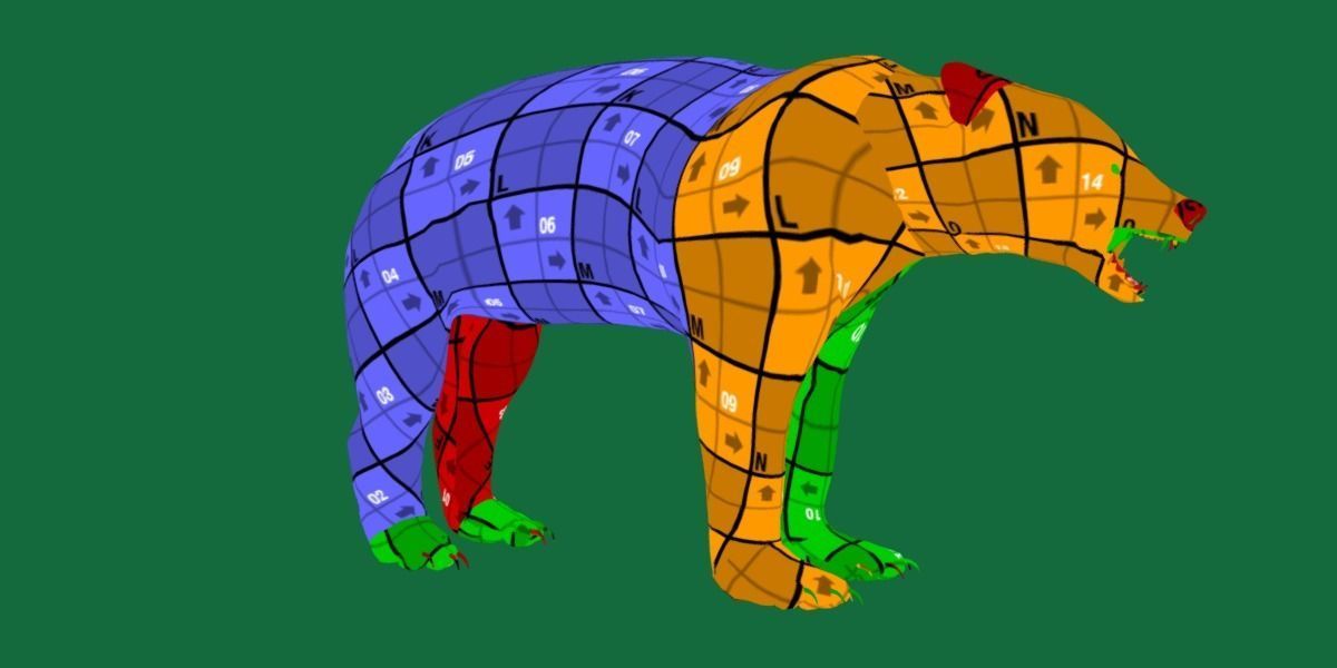 American Black Bear Low-poly 3D model_12