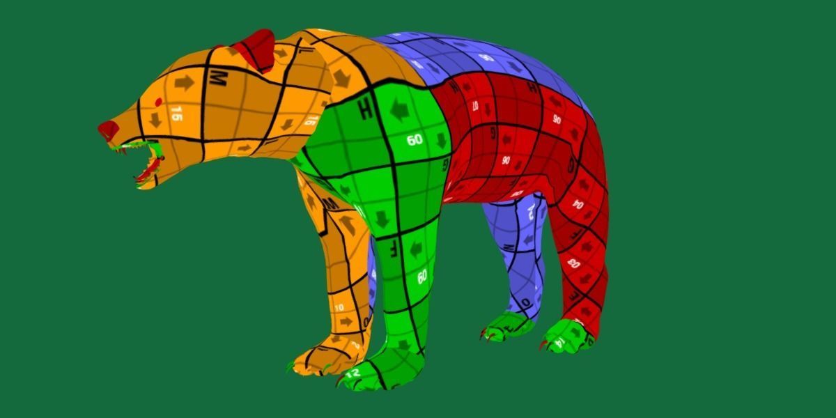 American Black Bear Low-poly 3D model_13