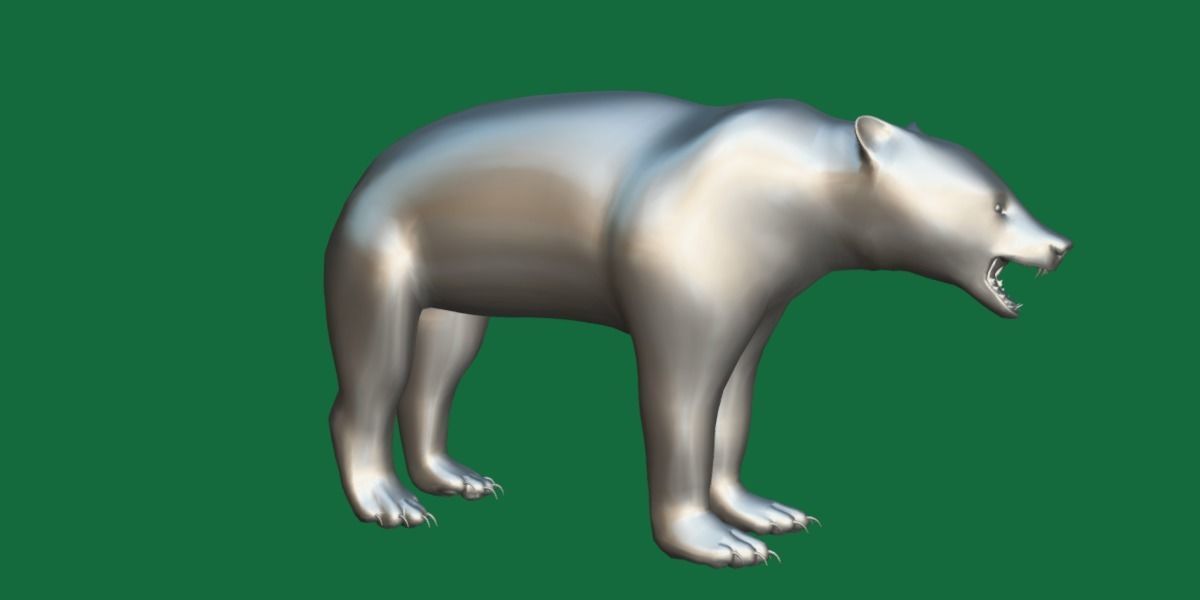 American Black Bear Low-poly 3D model_6