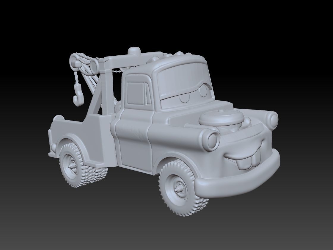 Tow Mater CARS STL 3D print model_13