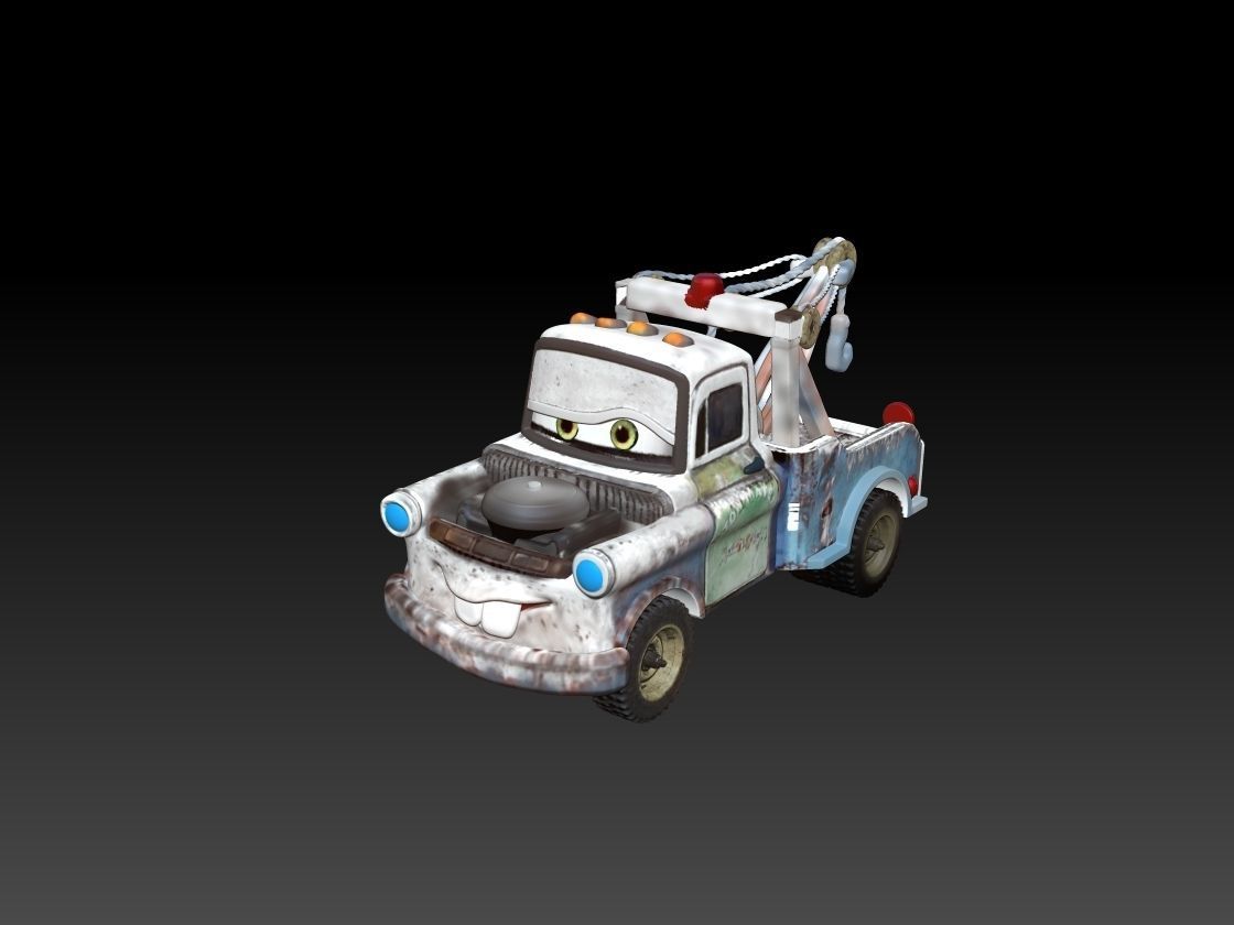 Tow Mater CARS STL 3D print model_3
