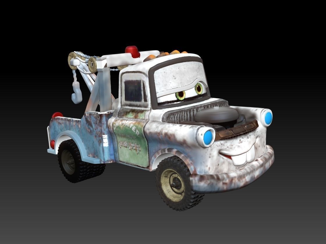 Tow Mater CARS STL 3D print model_12