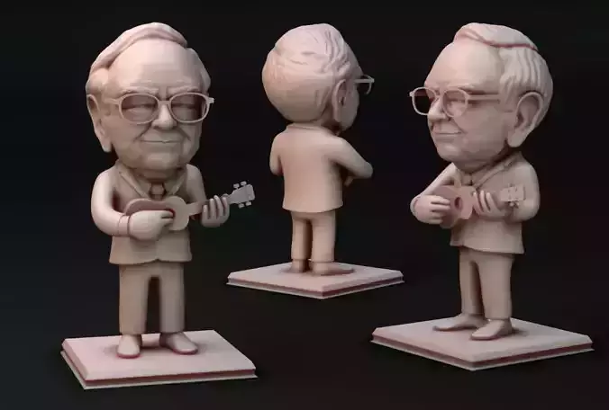 Warren Buffet playing ukulele