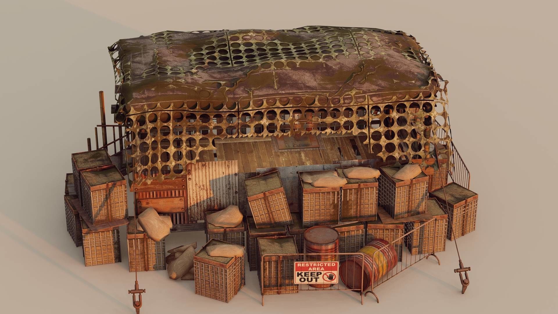Heavy Bunker 3D model_10