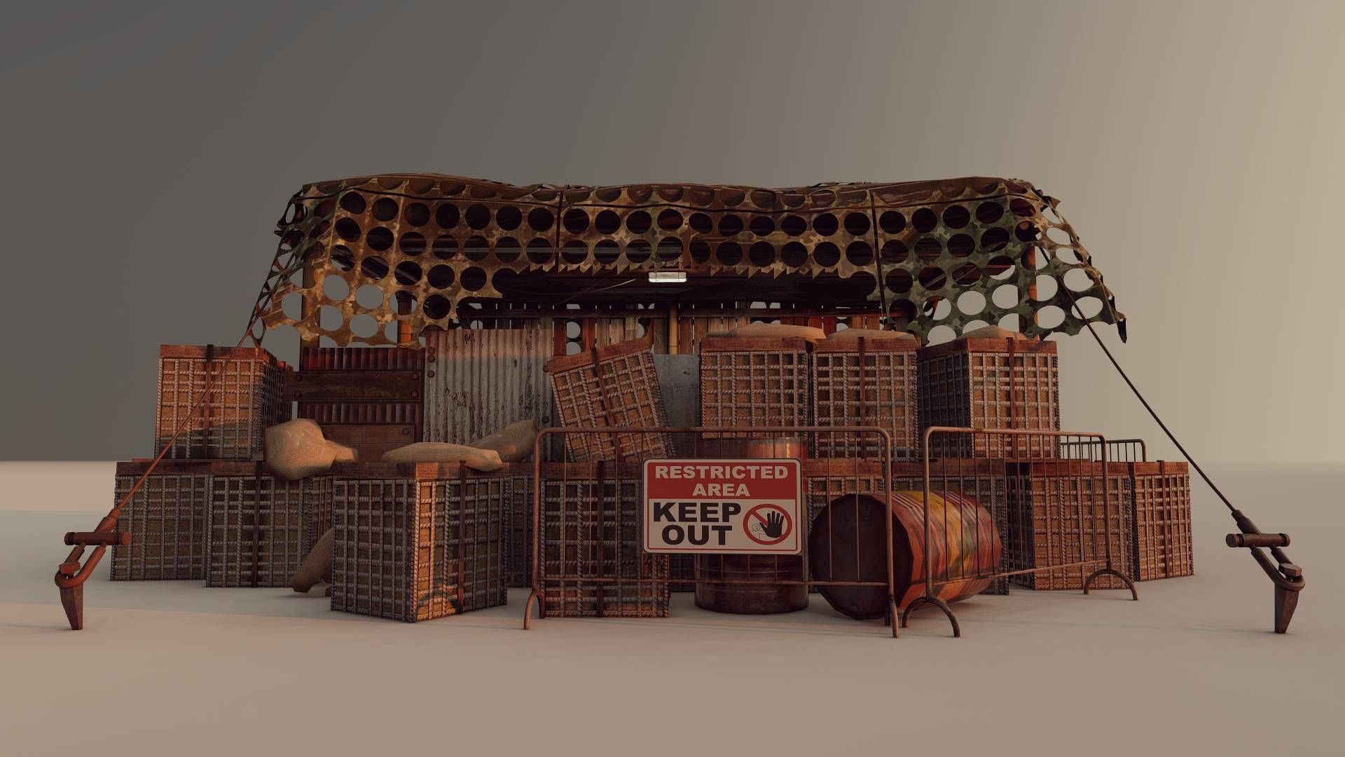 Heavy Bunker 3D model_14