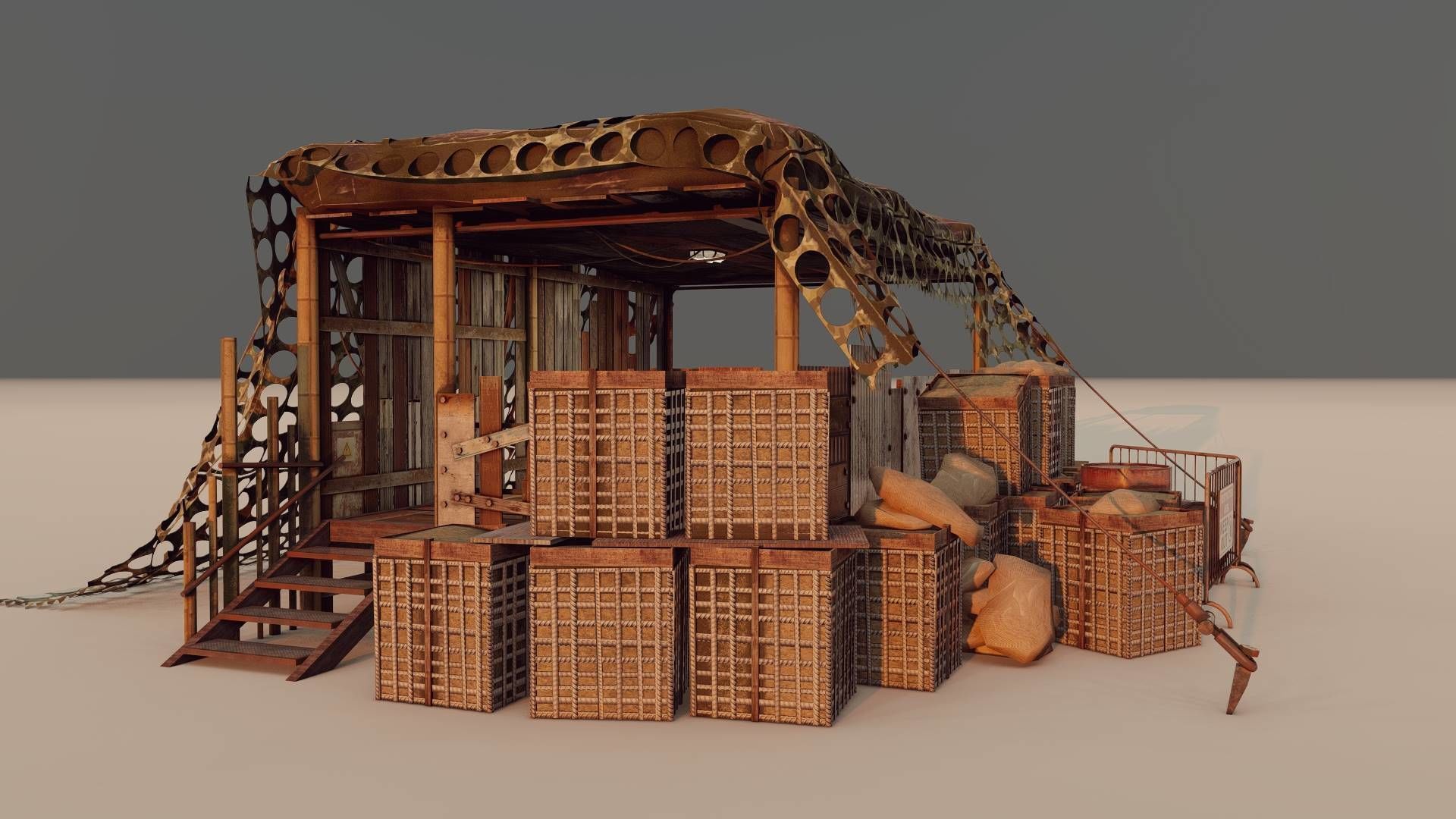 Heavy Bunker 3D model_13