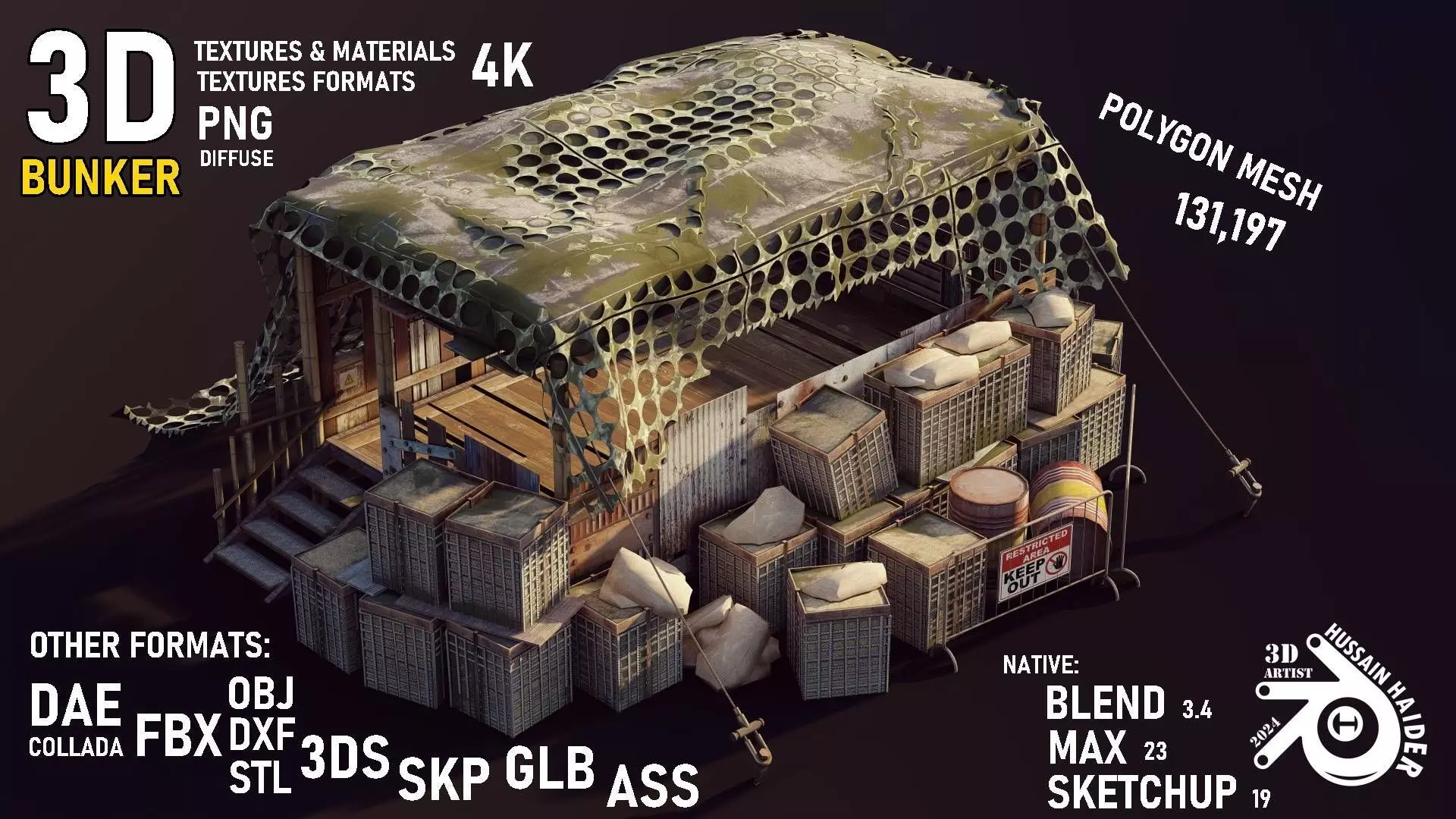 Heavy Bunker 3D model_0