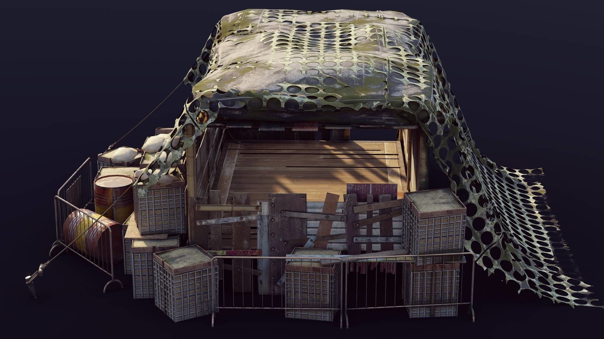 Heavy Bunker 3D model_3
