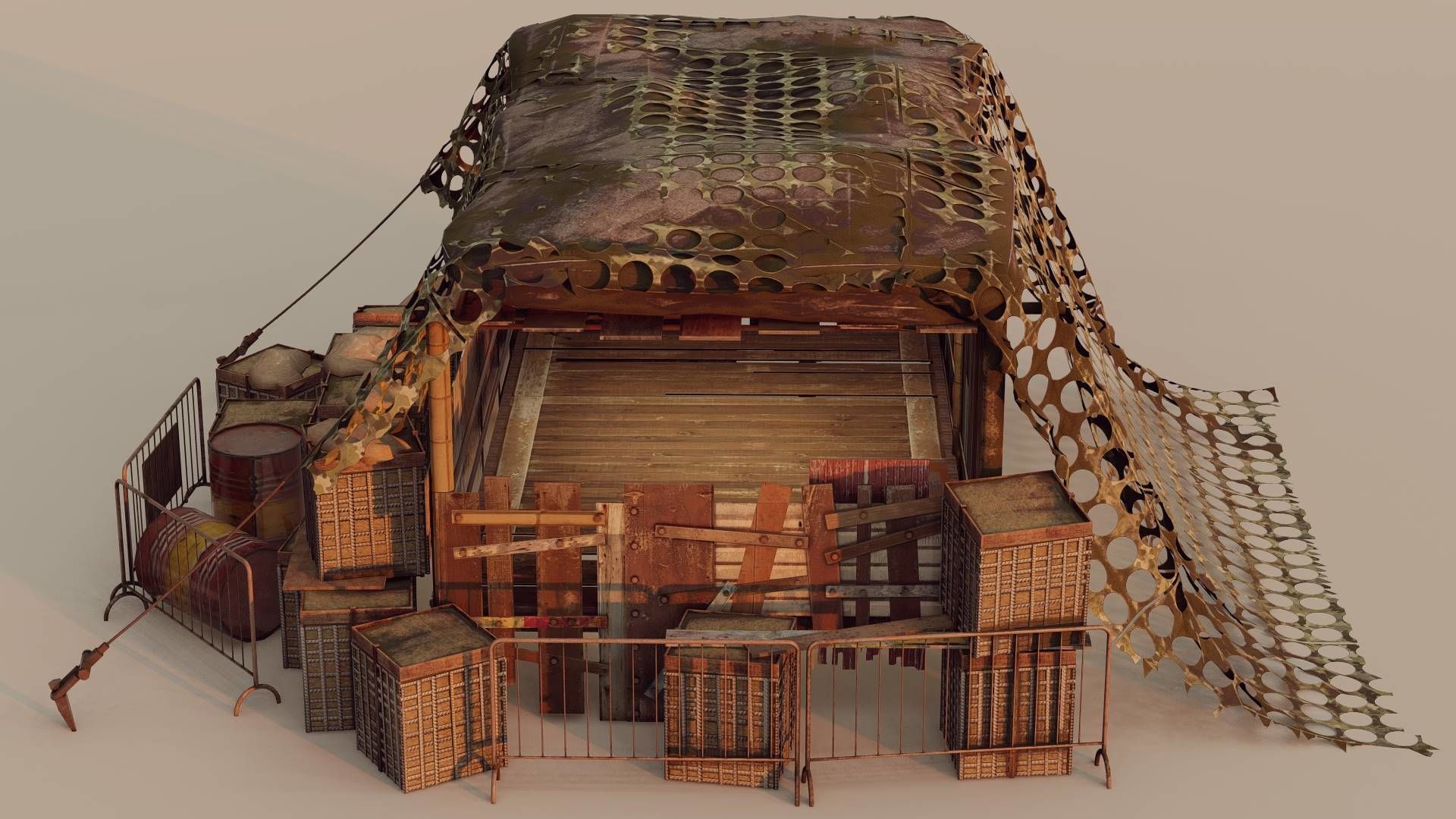 Heavy Bunker 3D model_9